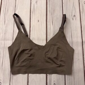 True & Co True Body Triangle Bra Wireless Stretch Pullover Brown Size‎ Medium